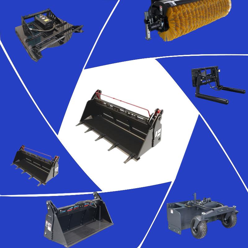 Godet 4 en 1 à inclinaison hydraulique : un accessoire de chargeuse compacte indispensable