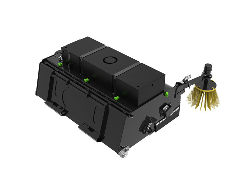 Balayeuse à boîte pour chargeuse compacte avec pulvérisation : nettoyez plus intelligemment, travaillez plus proprement