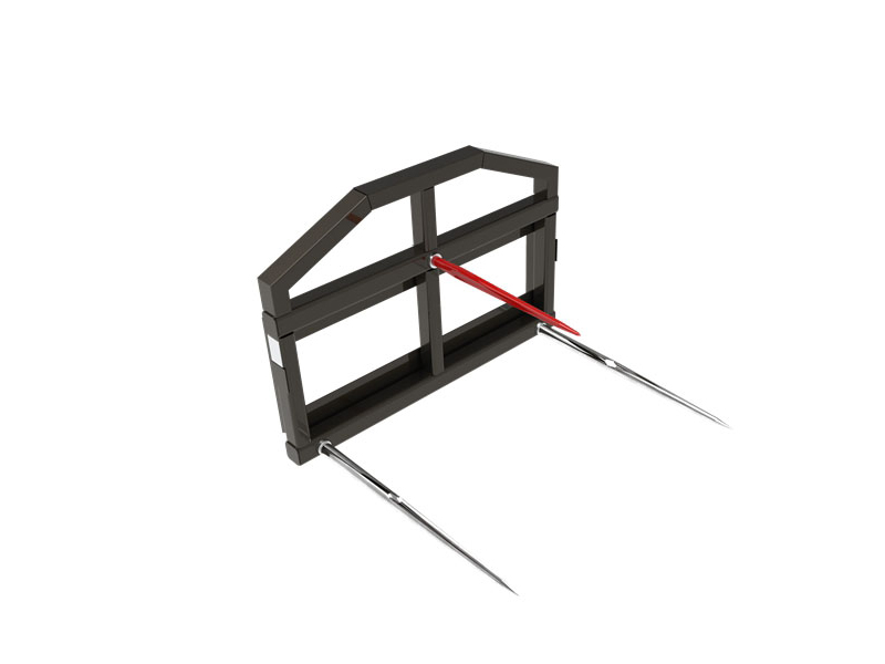 Round Bale Spike Frame 1000kg Capacity for Bobcat Skid Steer Quick Attach