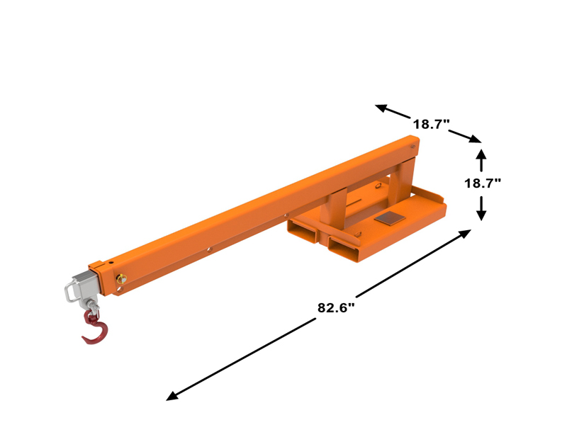 Fixation de flèche fixe à longue extension 2,5 T pour chariot élévateur