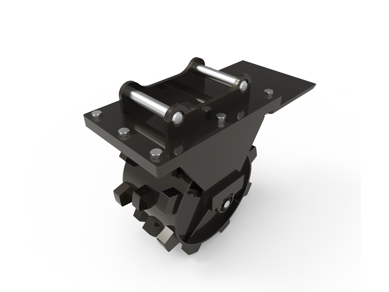 Roue de compactage d'excavatrice